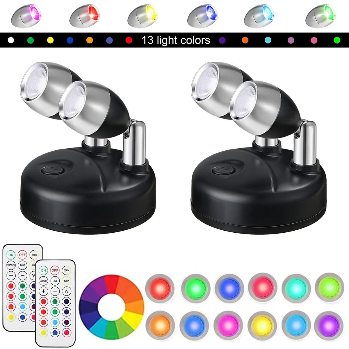 RGB Wireless Spotlight for Accent Lighting Shelves and Displays view 13