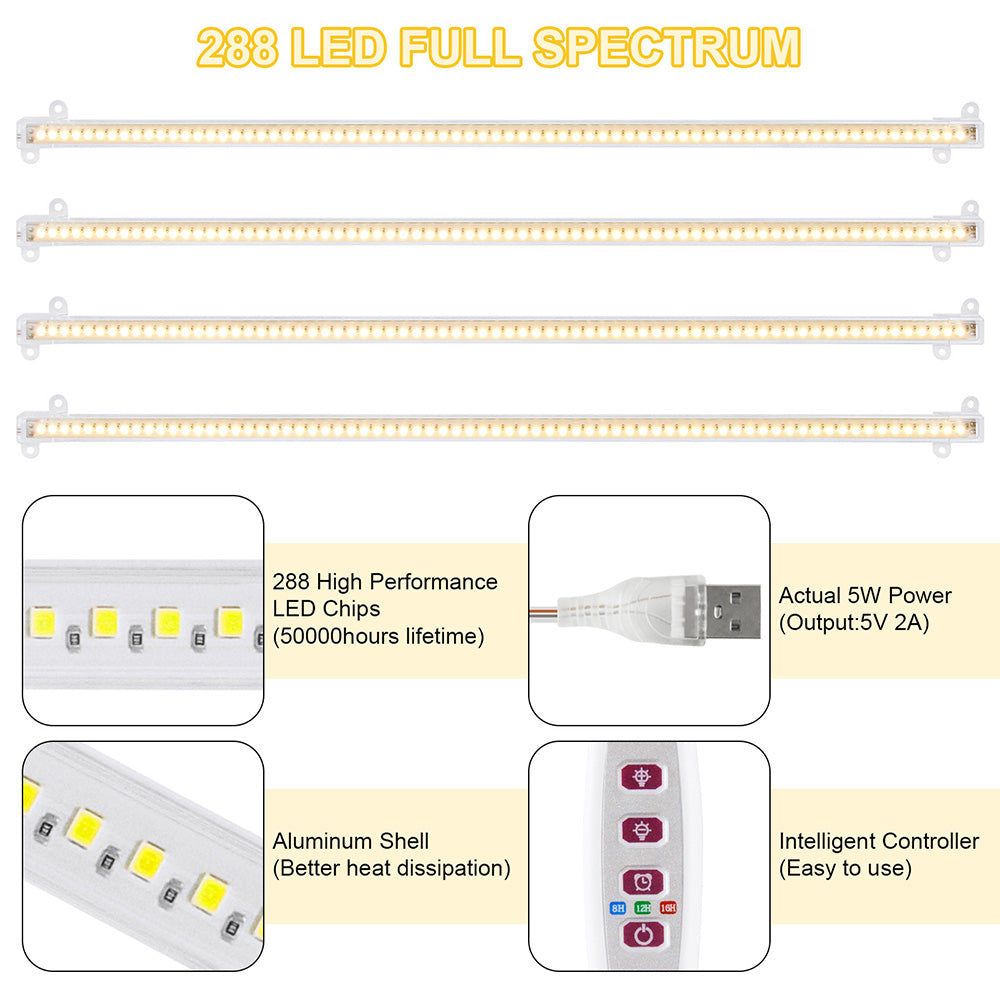 LED Sunlight Grow Light Strips for Indoor Plants Seedlings and Herbs view 17