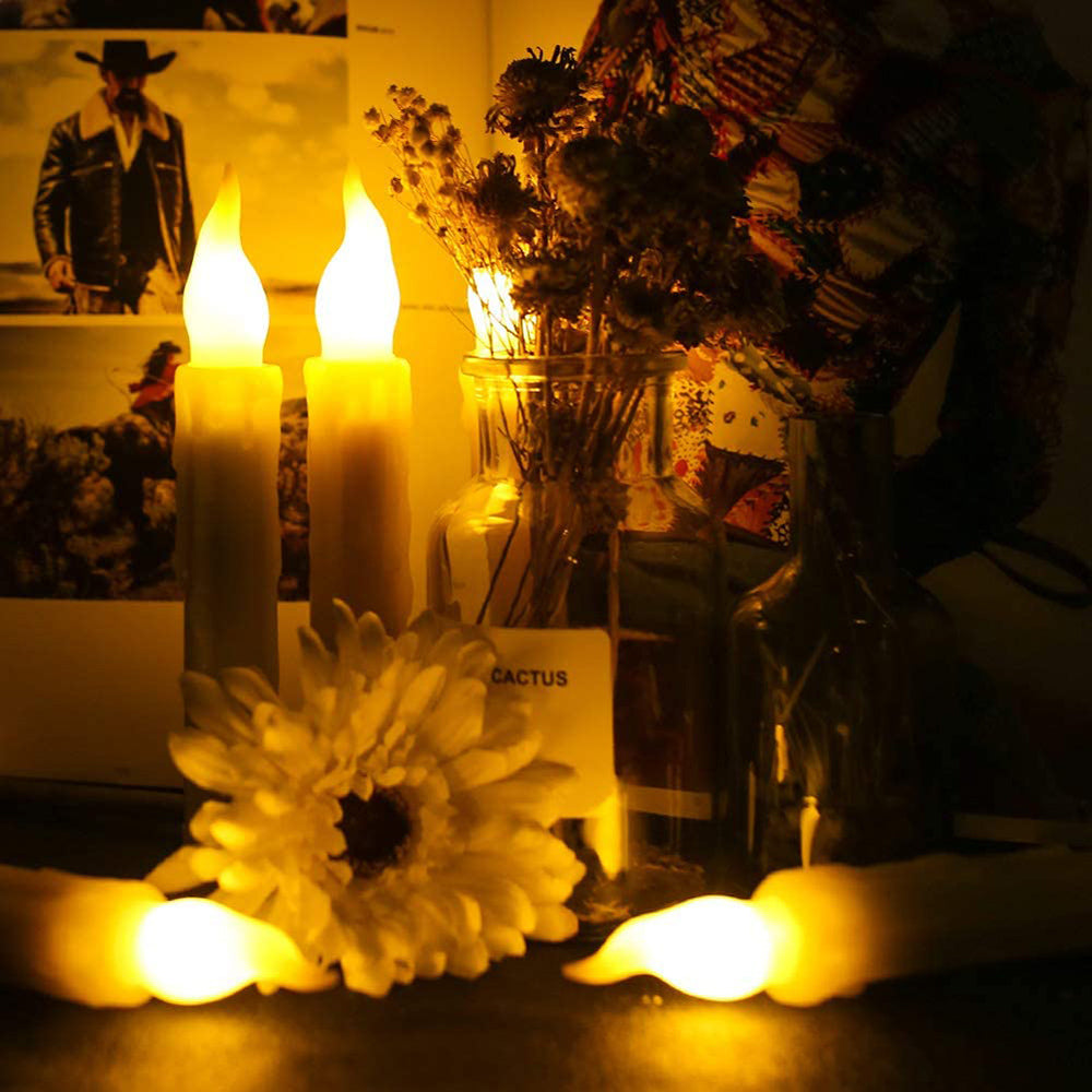 LED Flameless Taper Flickering Candles for Home Table and Party Decor view 15
