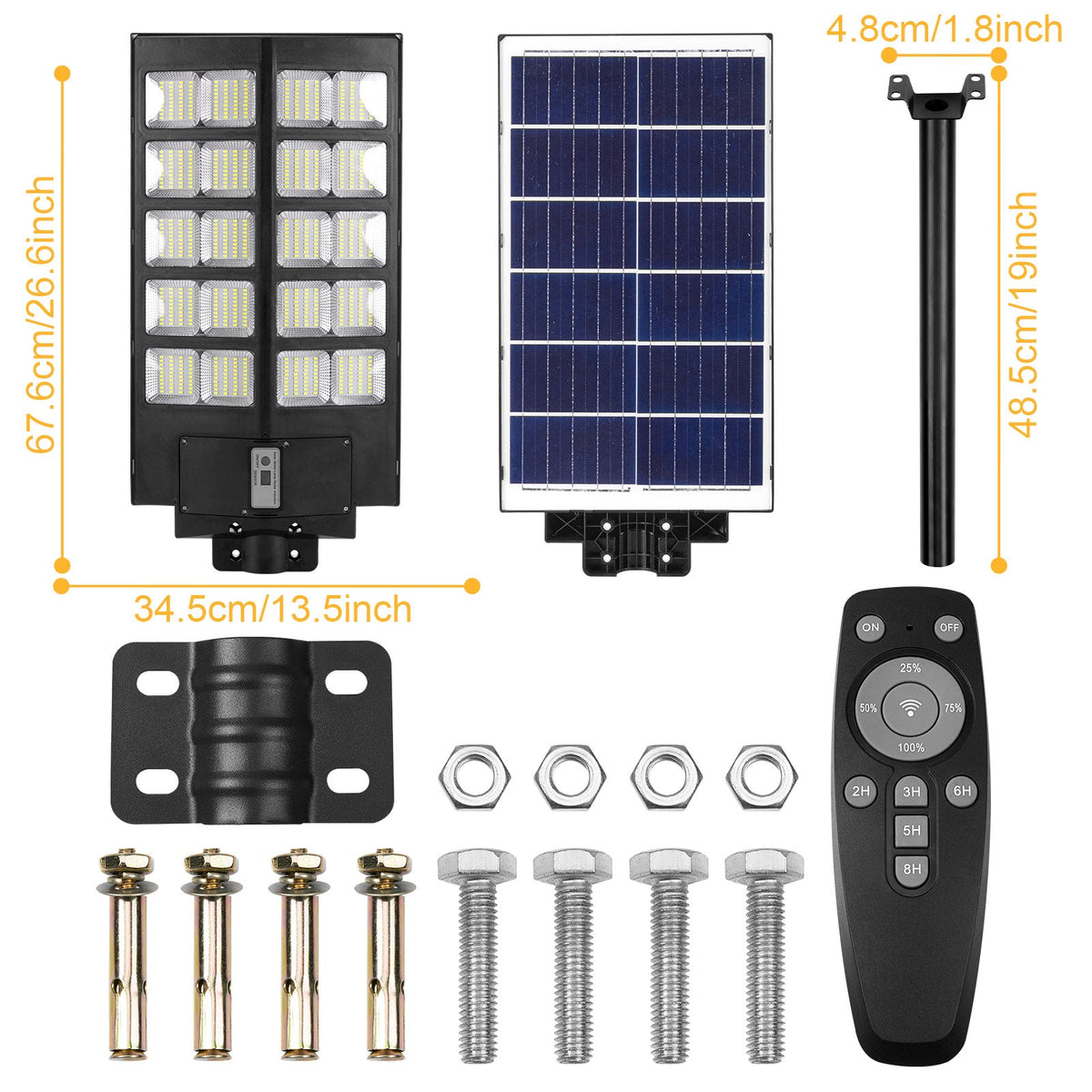 LED Motion Sensor Solar Parking Lot Light for Garden Yard and Patio view 15