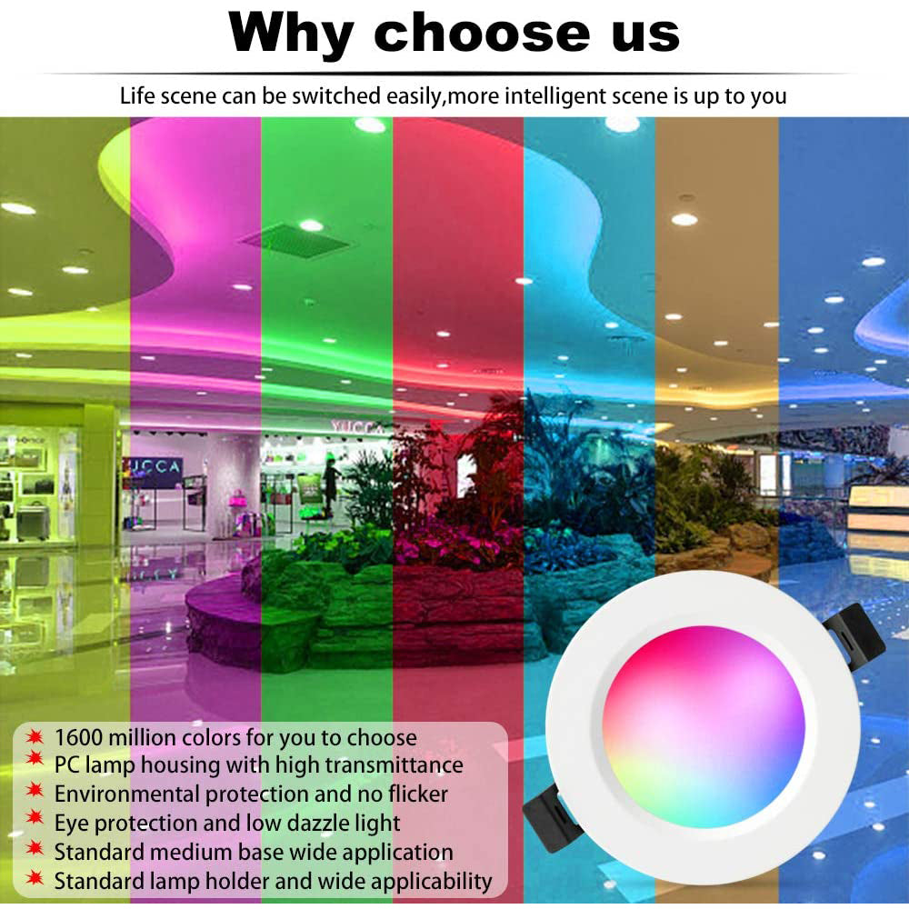 LED Recessed Downlights Smart Wireless Bluetooth Mesh for Ceiling view 13