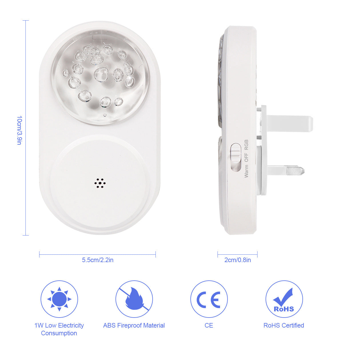 LED Night Light Plug into Wall Lamp for Bedroom Hallway and Bathroom view 13