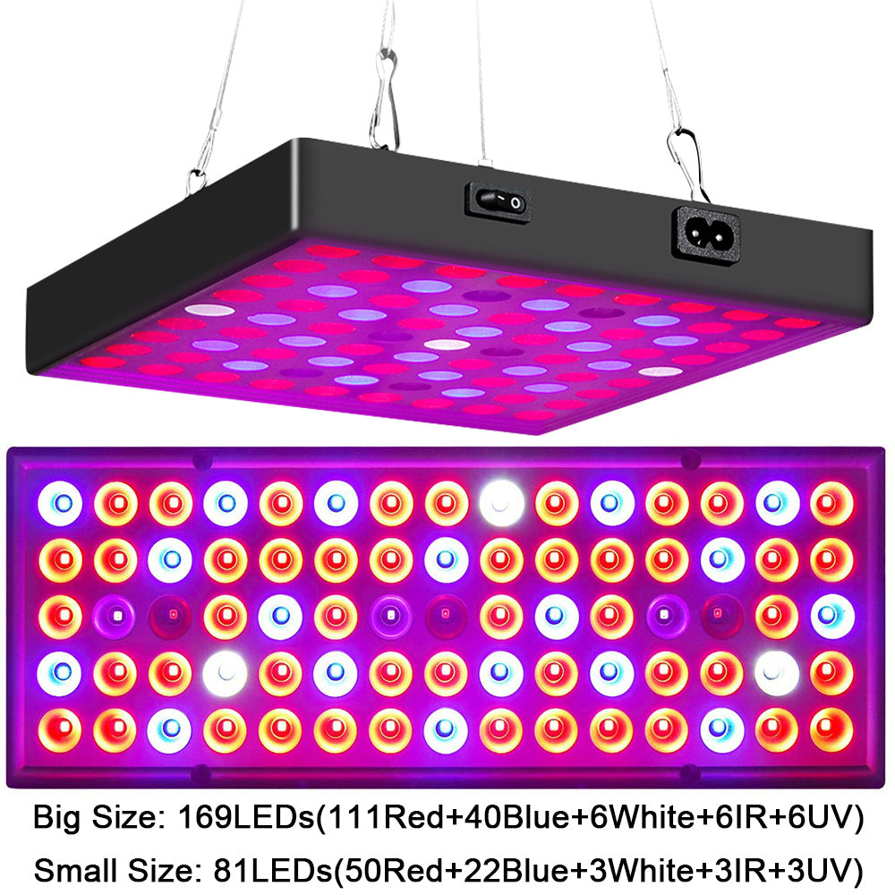 LED Grow Light Full Spectrum Red Blue Light 81 to 312LEDs 25W to 80W view 15