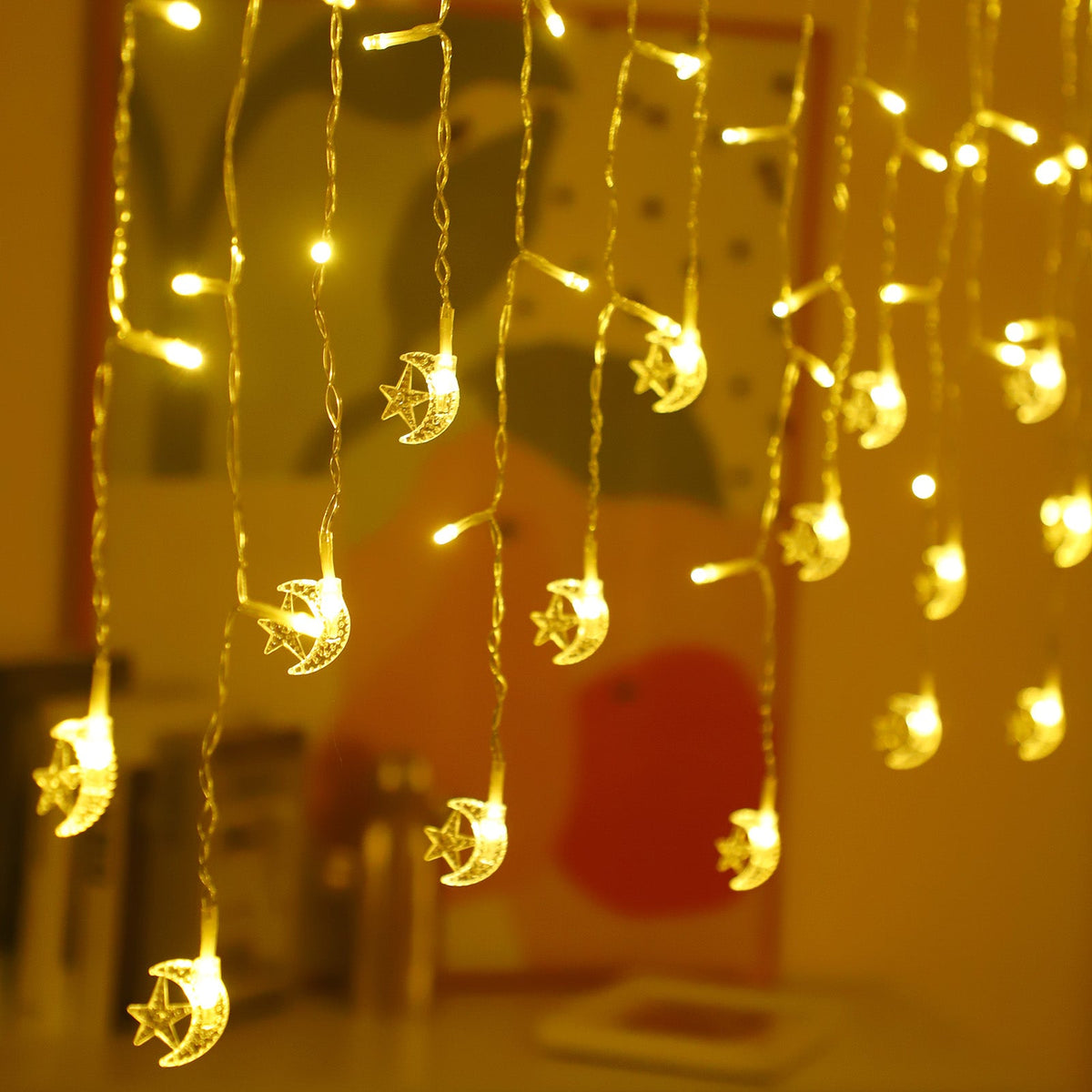 LED Curtain Icicle String Light 3M 96LEDs for Window and Party Decor view 12