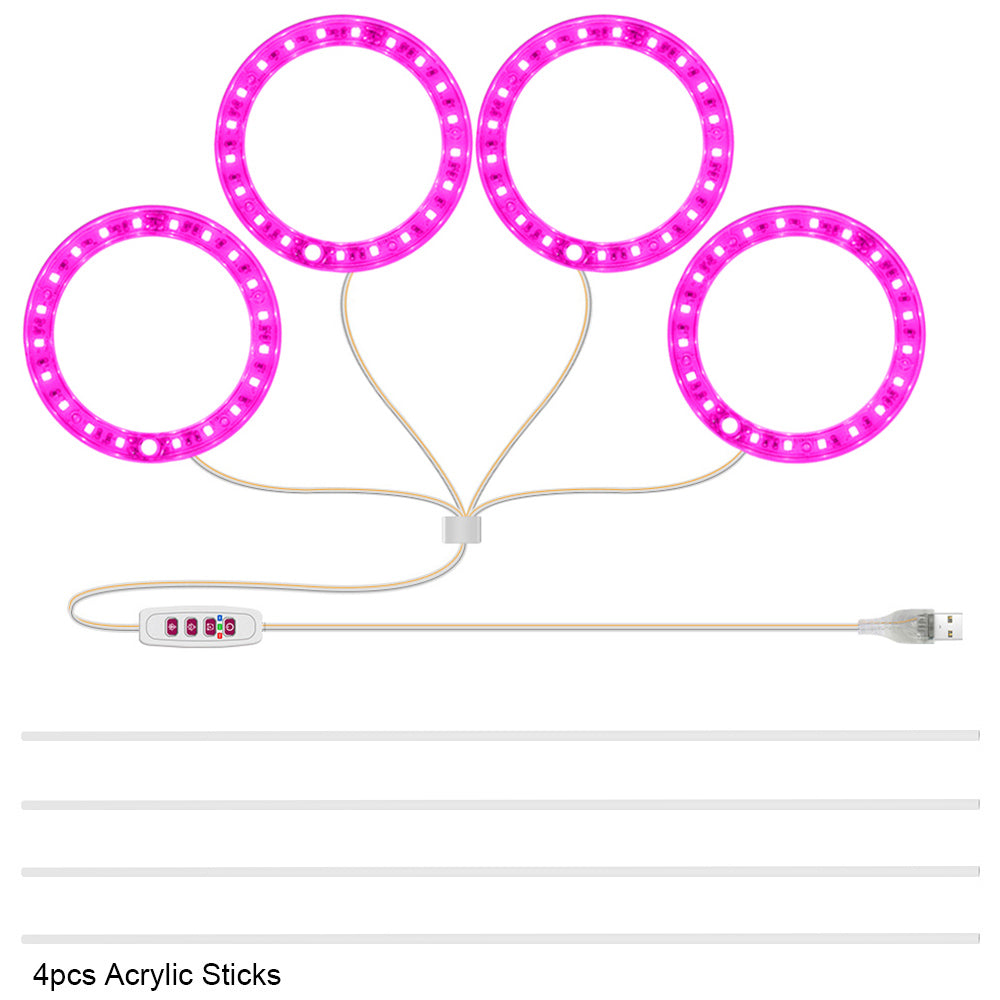 Full Spectrum USB LED Plant Grow Light Pink for Indoor Plants view 13