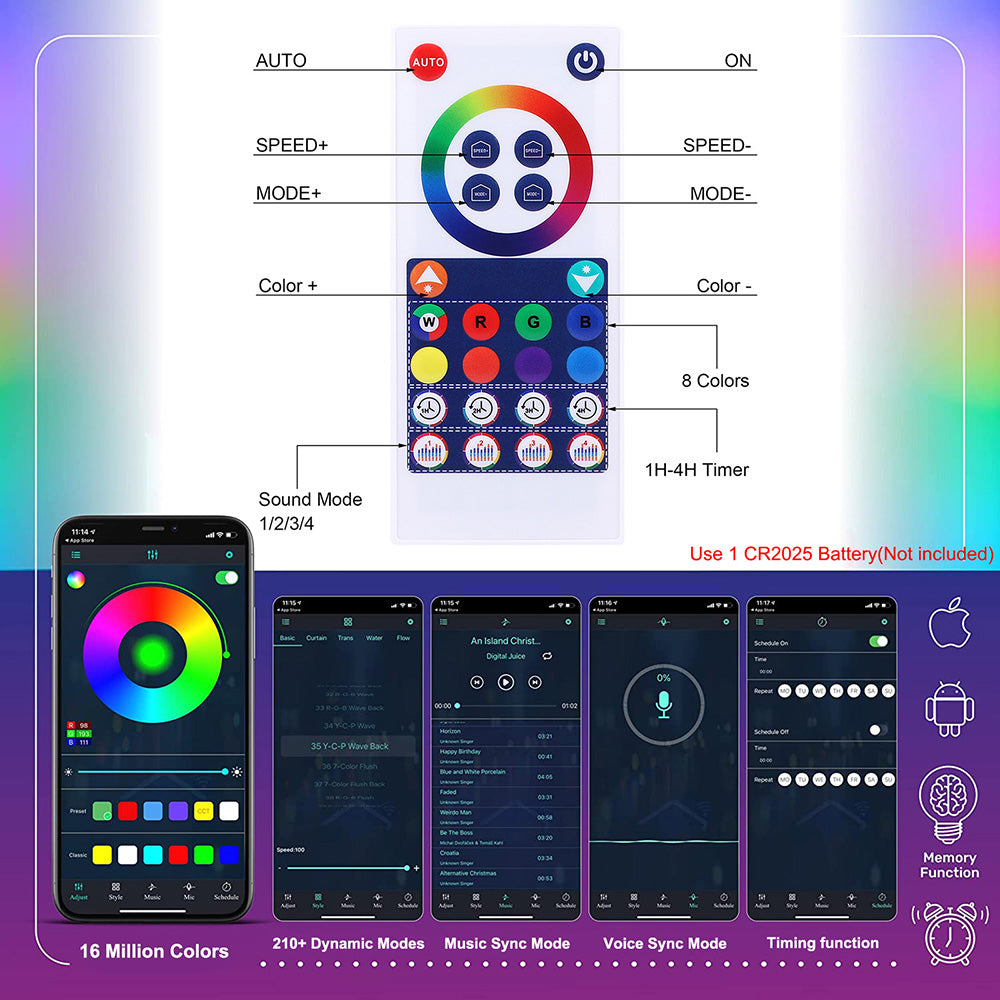 Bluetooth LED Floor Lamp RGB for Living Room Bedroom and Game Room view 13