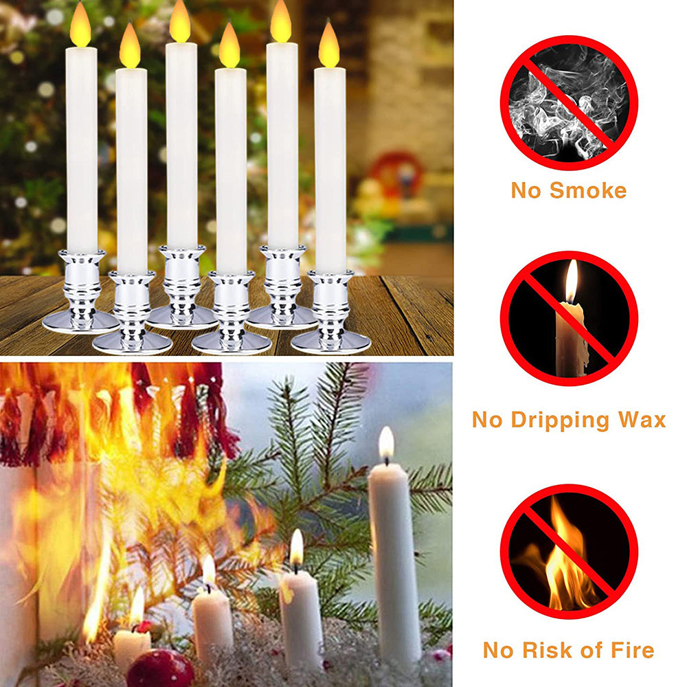Flameless Taper LED Candles Tapered Candlesticks for Home Decor view 17