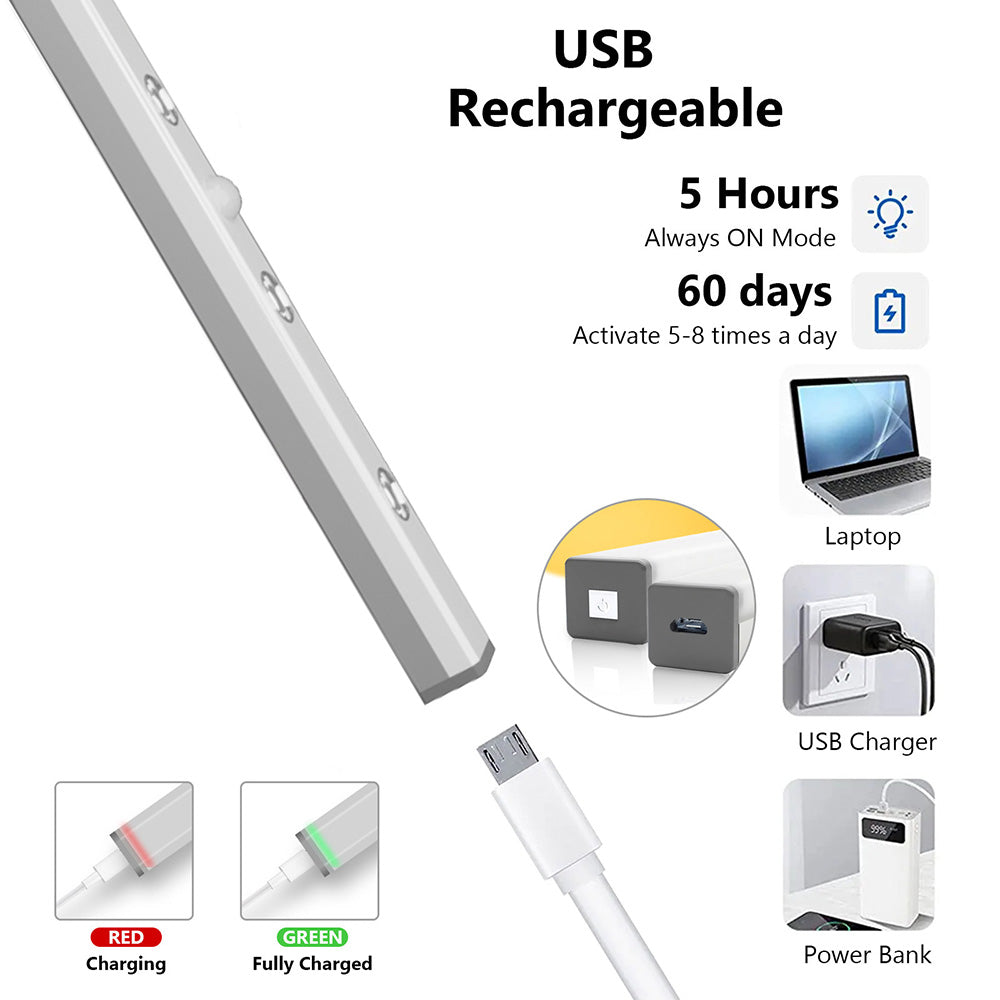 Rechargeable Dimmable LED Motion Sensor Cabinet Light for Closet view 13