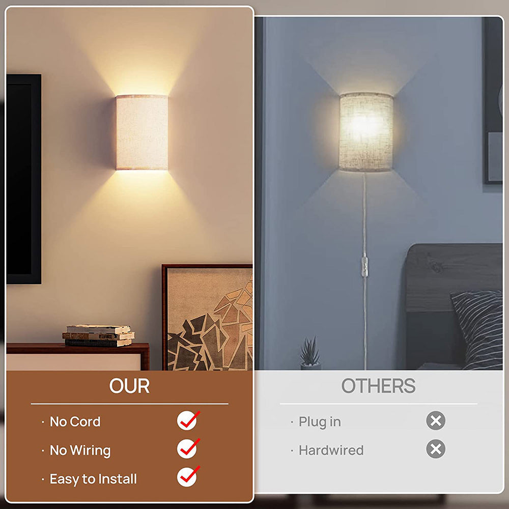 2 Pack Magnetic Wireless Wall Lights for Bedroom and Hallway view 8