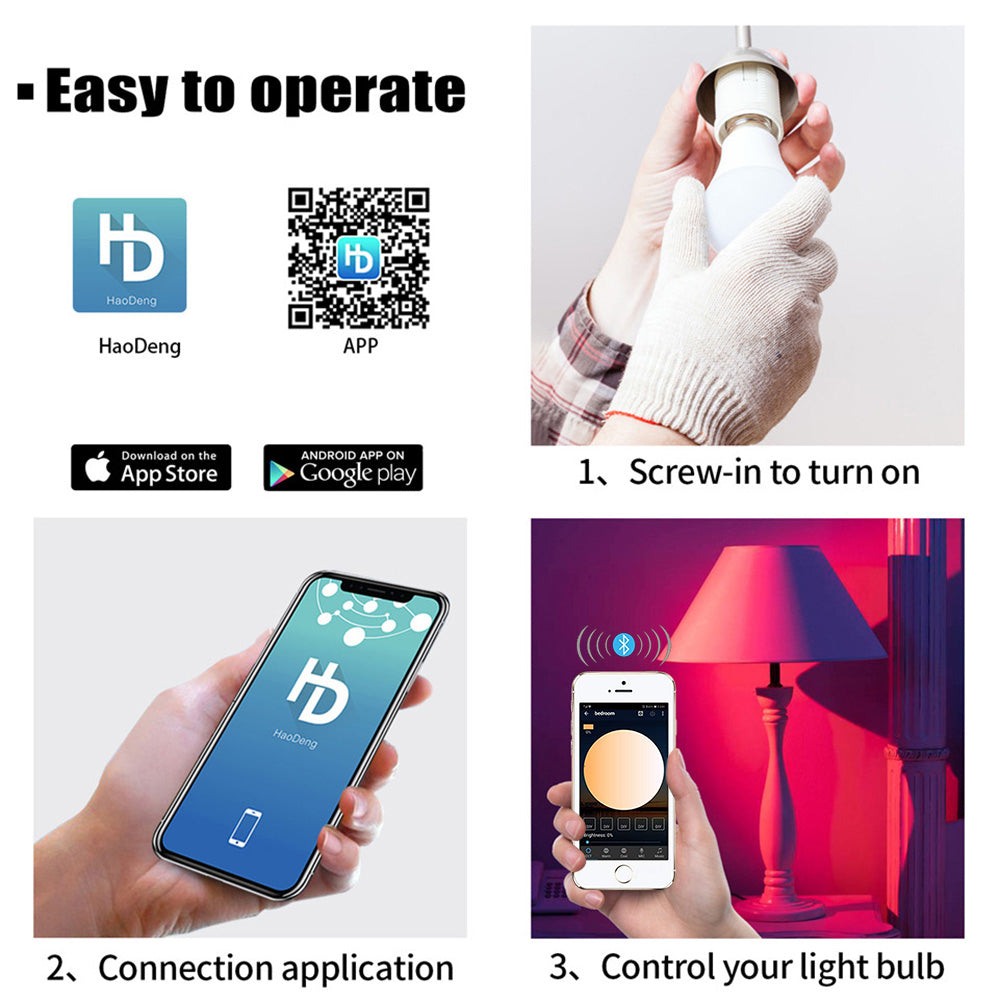 Bluetooth Smart LED Bulb for Home Lighting and Bedroom Lamps view 5