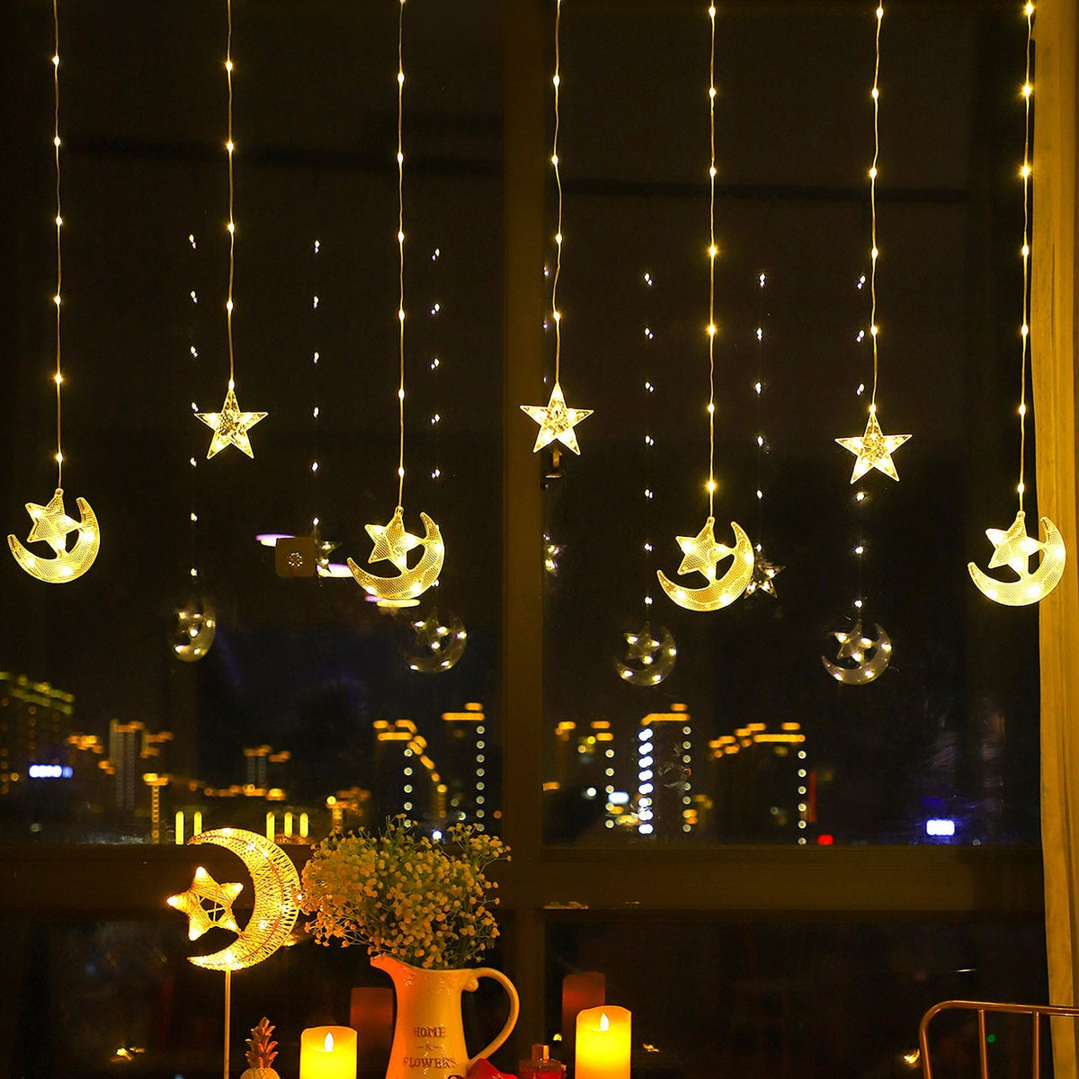 Waterproof LED Curtain Icicle String Light 2.3M 82LEDs for Party Decor view 3
