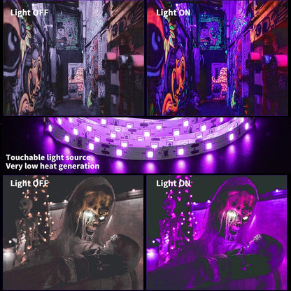 2.5M LED UV Black Strip Light for Parties Posters and Room Decor view 9