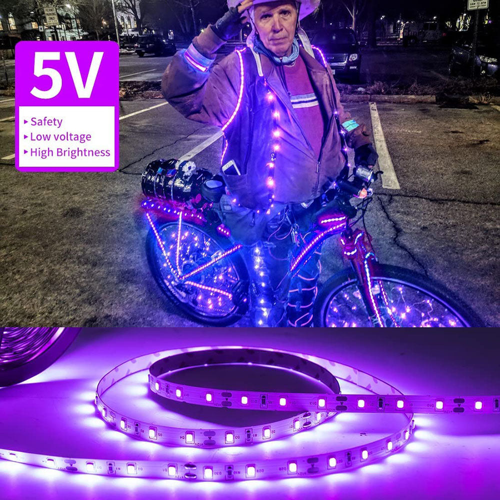2.5M LED UV Black Strip Light for Parties Posters and Room Decor view 3