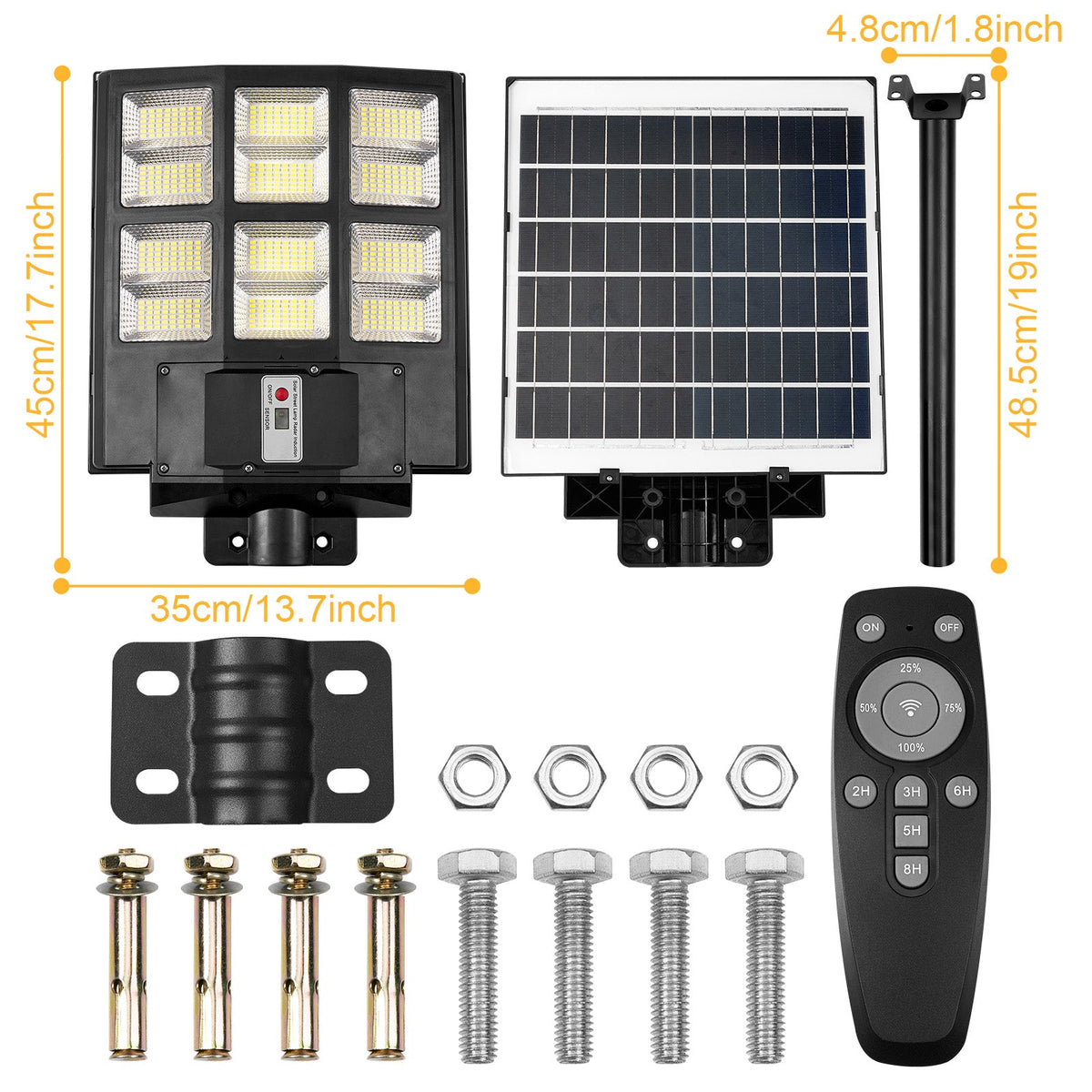 LED Motion Sensor Solar Parking Lot Light Dusk to Dawn for Garden Yard view 11