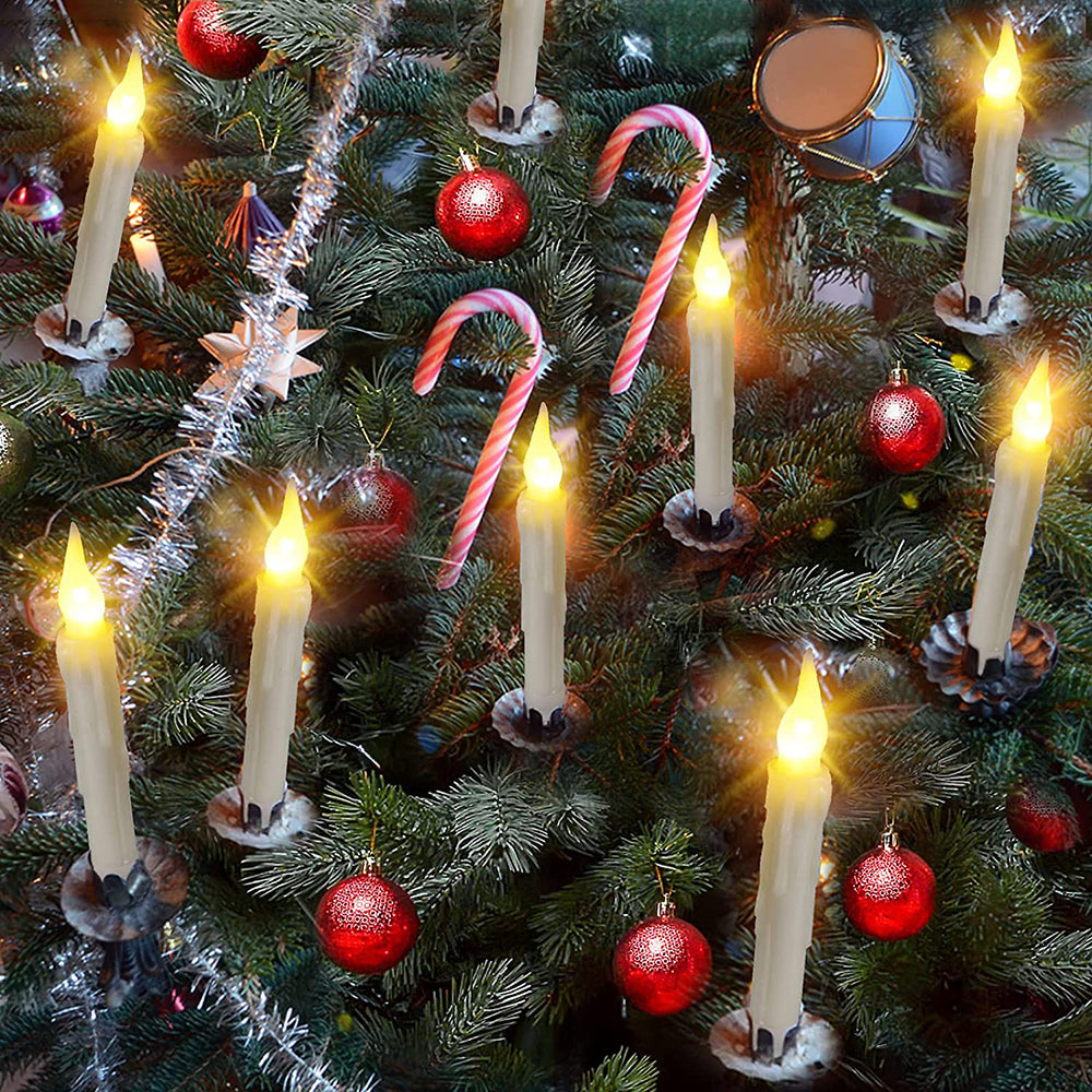 LED Flameless Taper Flickering Candles for Home Table and Party Decor view 10