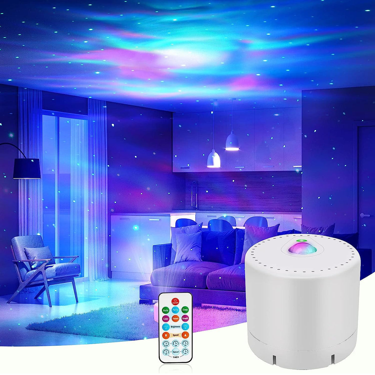 LED Star Projector RGB Fullcolor Aurora Lamp for Bedroom Ceiling view 10