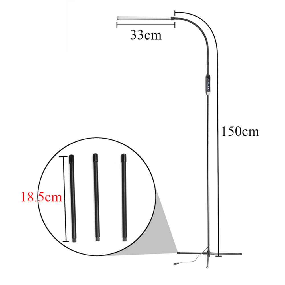 Dimmable LED Floor Lamp Adjustable Gooseneck for Living Room view 10