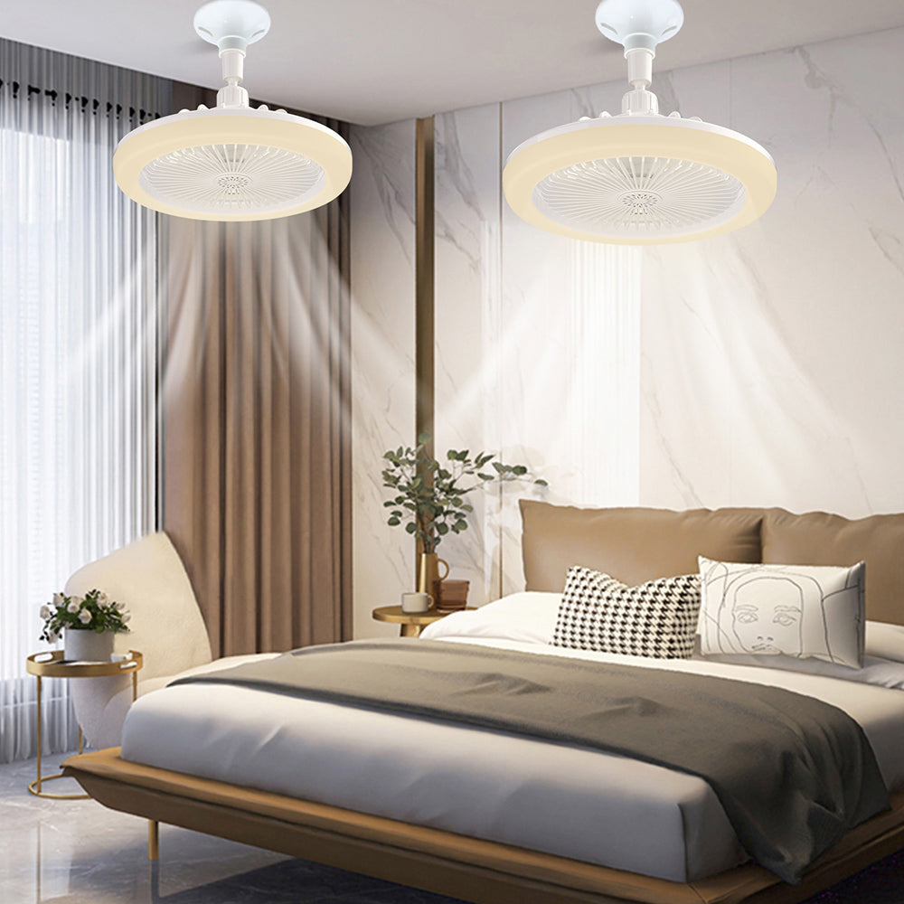 Enclosed Mini Ceiling Fan with Light for Bedroom Kitchen and Hallway view 9