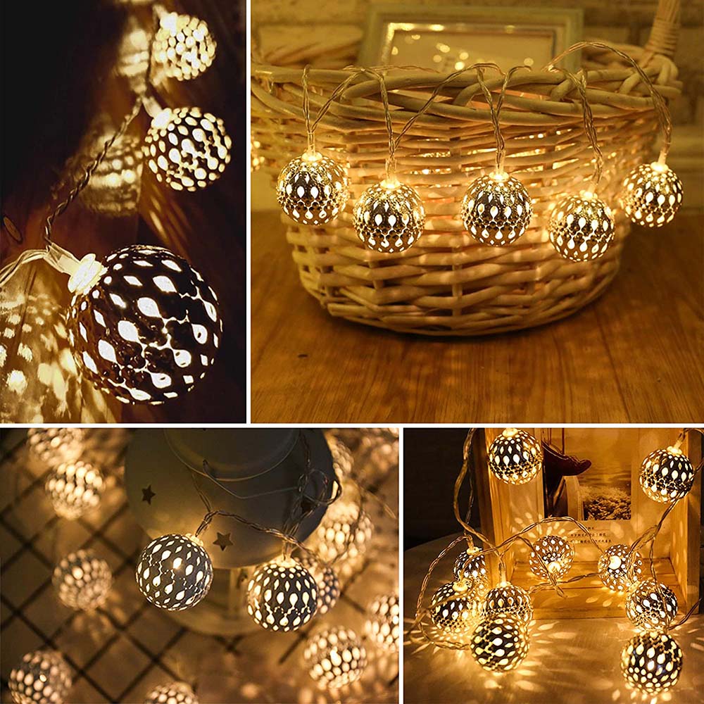 LED Moroccan Hanging String Lights 1.5m 10LEDs 3m 20LEDs for Bedroom view 13