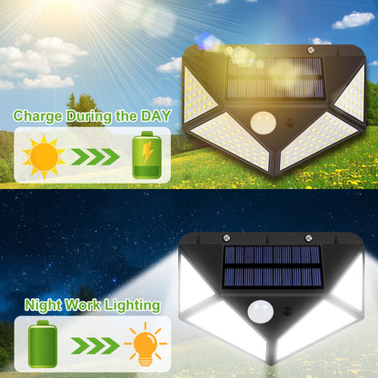 Outdoor 128 LEDs Solar Motion Sensor Lights for Garden Yard and Patio view 7