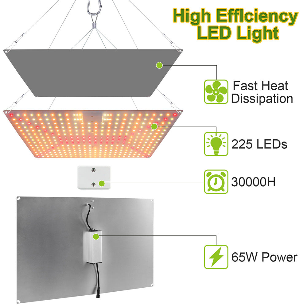 LED Grow Light Full Spectrum 192 to 360LEDs 25W to 65W for Seedlings view 10