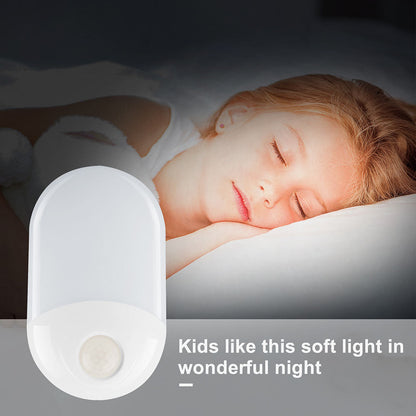 Wall Plug in PIR Motion Sensor LED Night Light Lamp for Bedroom view 10