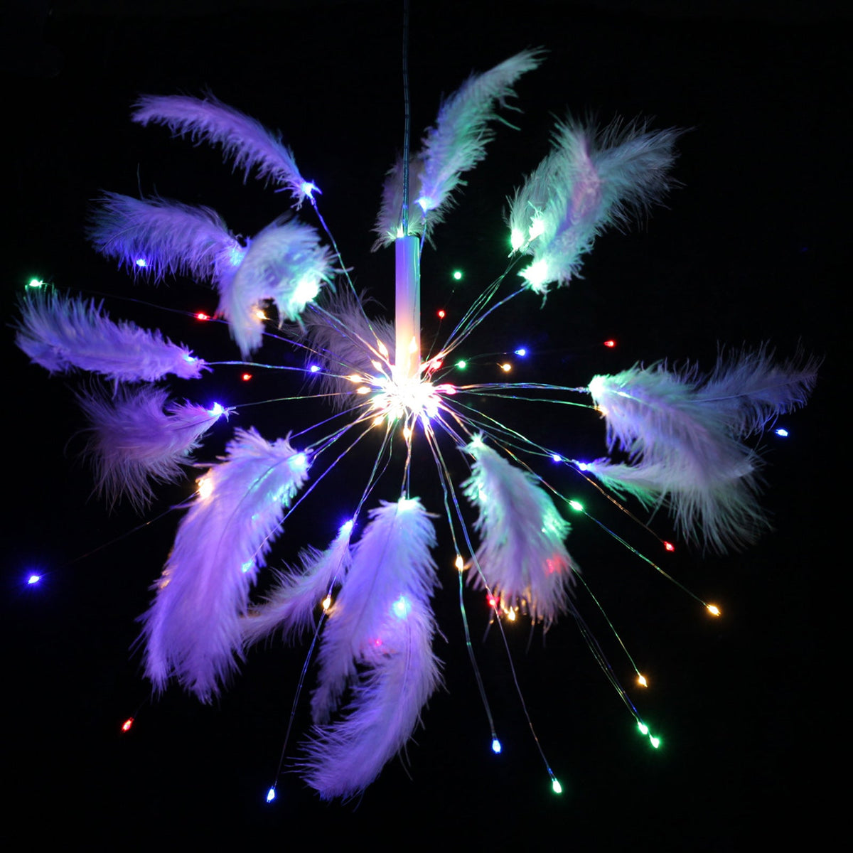 Feather Starburst String Lights for Bedroom Party and Wedding Decor view 9