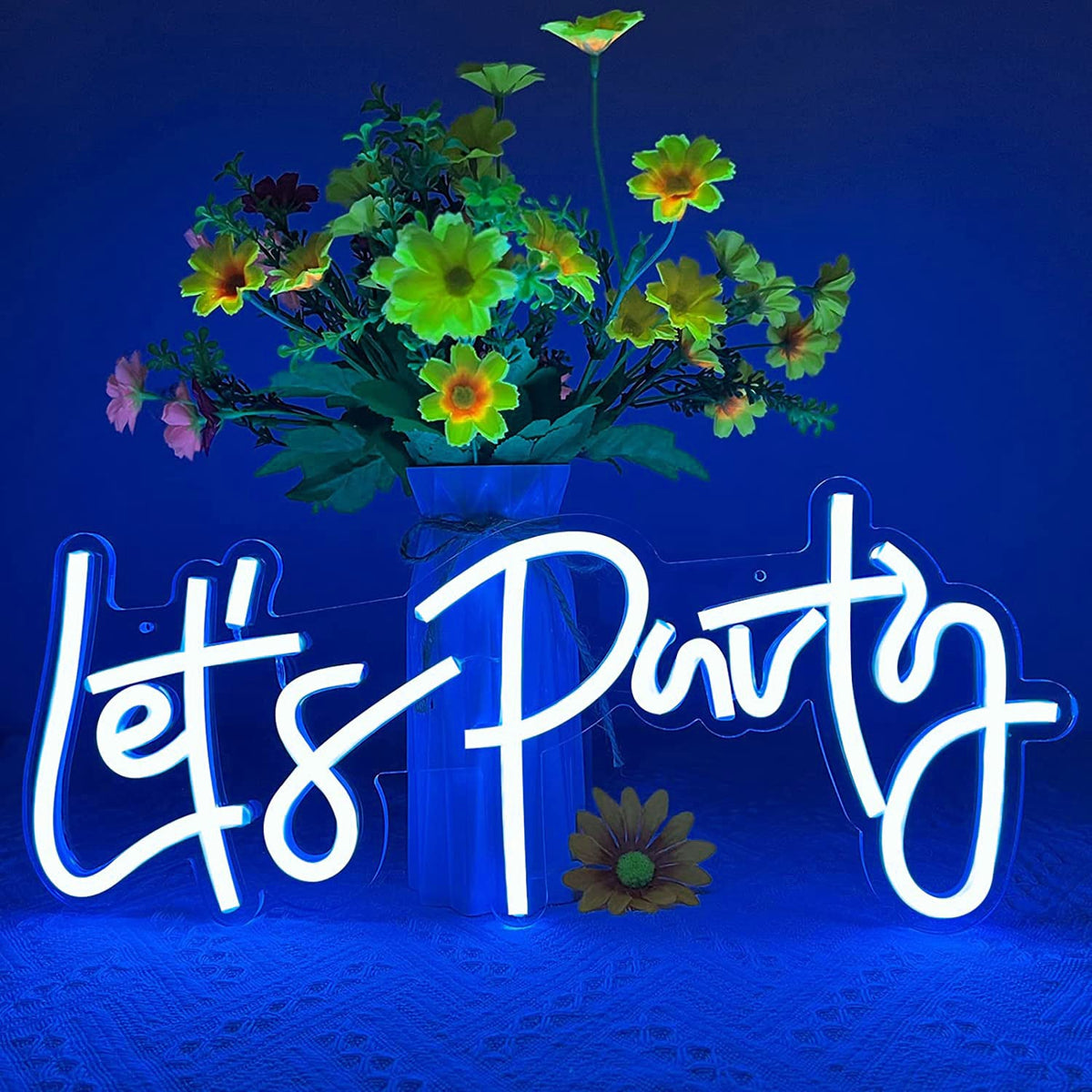 LED Neon Light Sign Let's Party for Bar Game Room and Wall Decor view 14