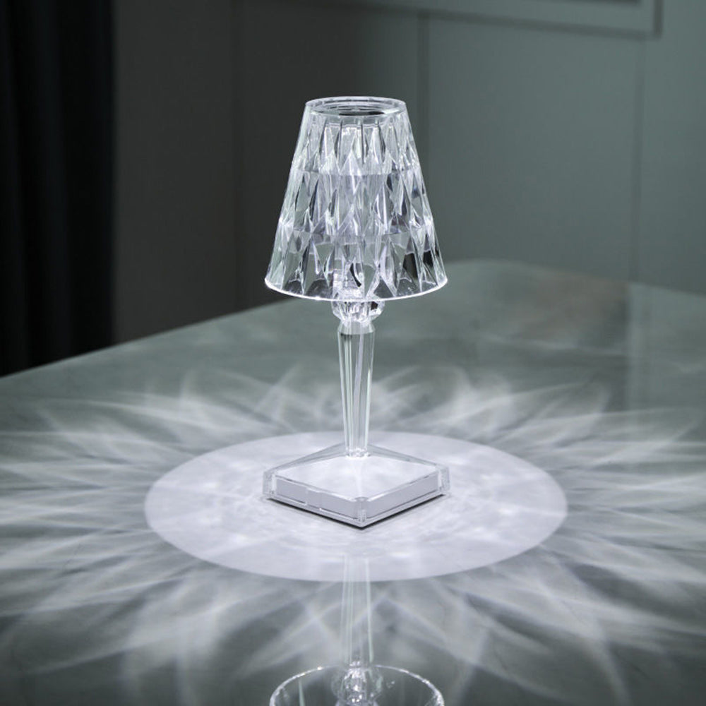 LED Wine Cup Shape Crystal Table Lamp for Bedroom Nightstand and Desk view 10