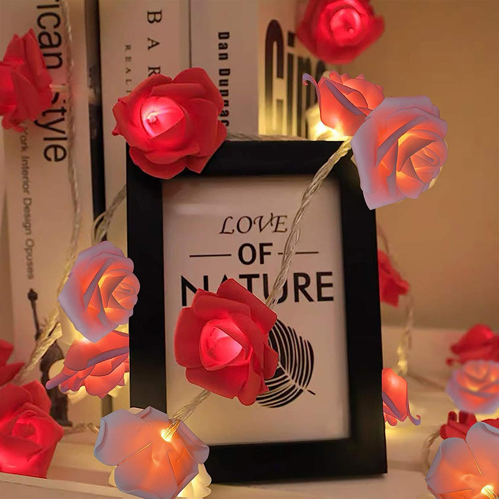 Rose Flower Fairy String Lights for Bedroom Party and Wedding Decor view 10