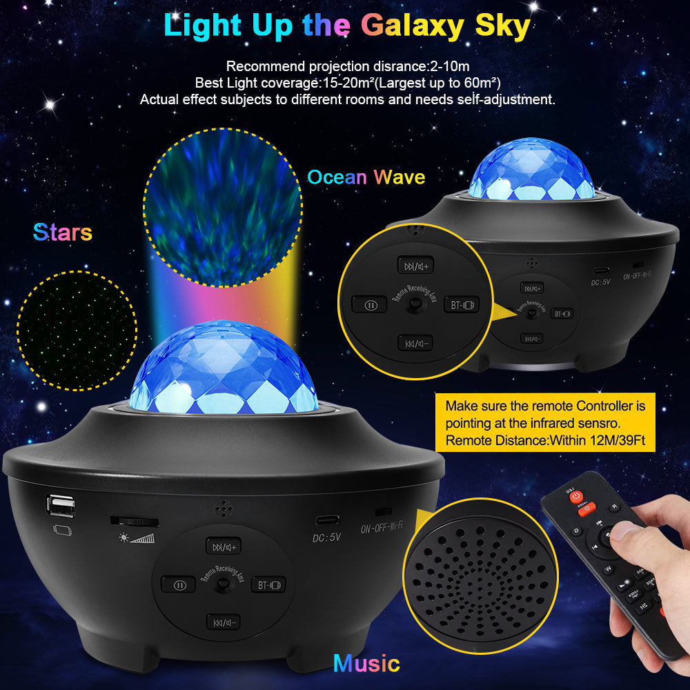 WiFi Smart LED Galaxy Projector Light Lamp for Bedroom Ceiling view 10