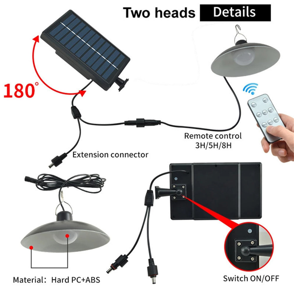 Waterproof Solar Vintage Pendant Lights for Garden Yard and Patio view 10