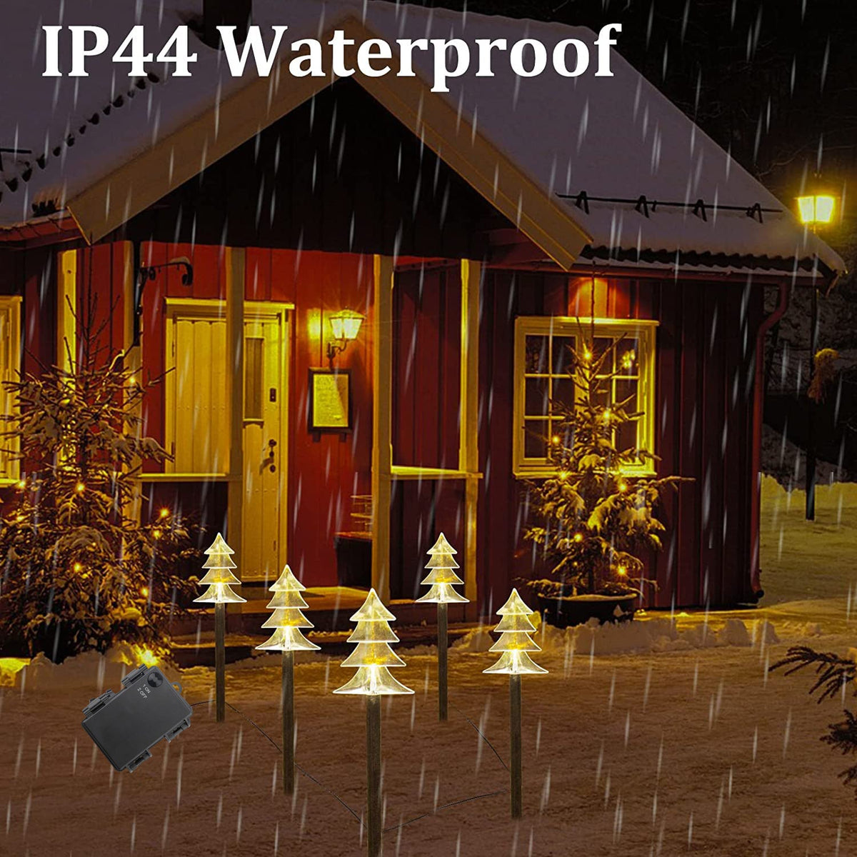 Waterproof Christmas Pathway Lights for Holiday Home and Party Decor view 4