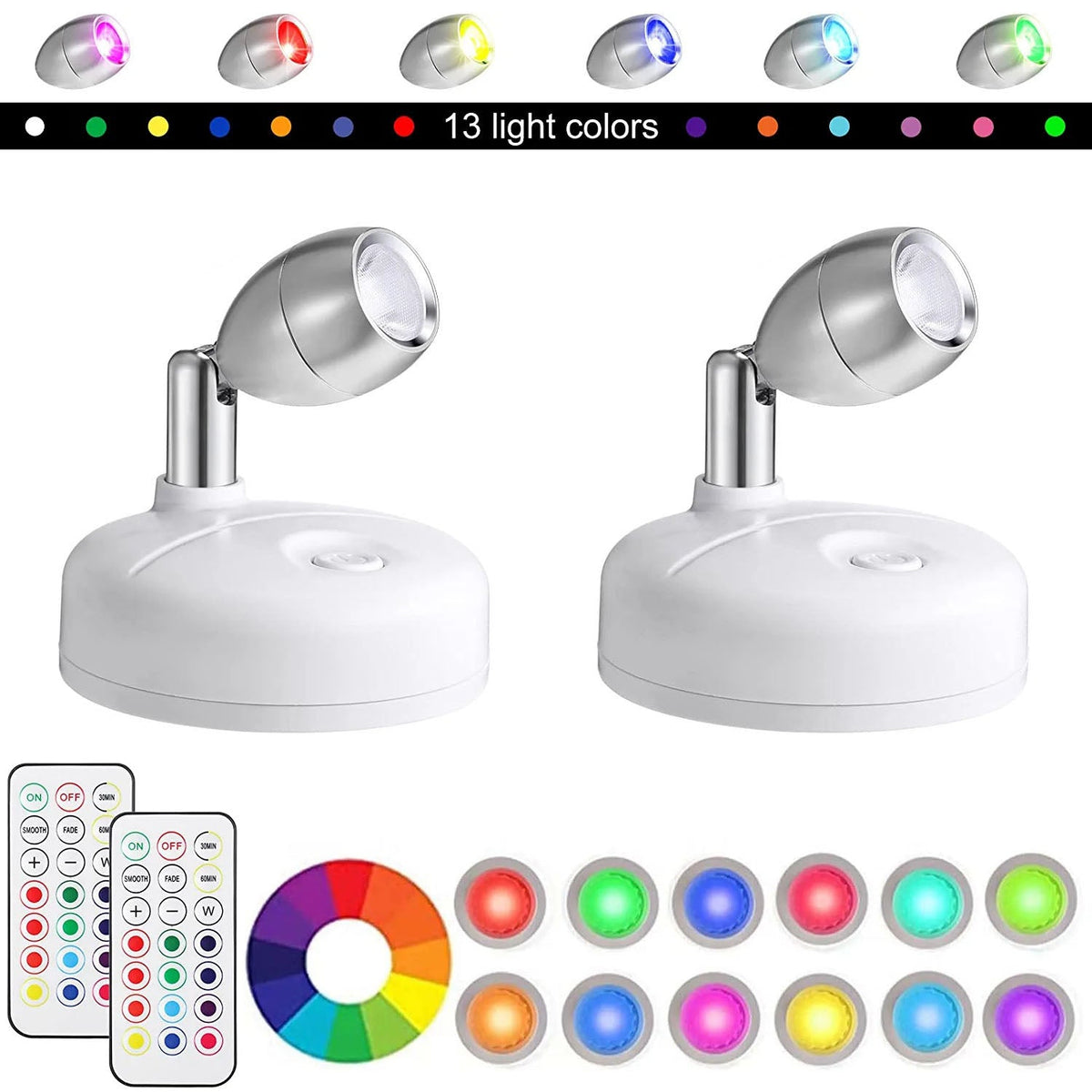 RGB Wireless Spotlight for Accent Lighting Shelves and Displays view 10