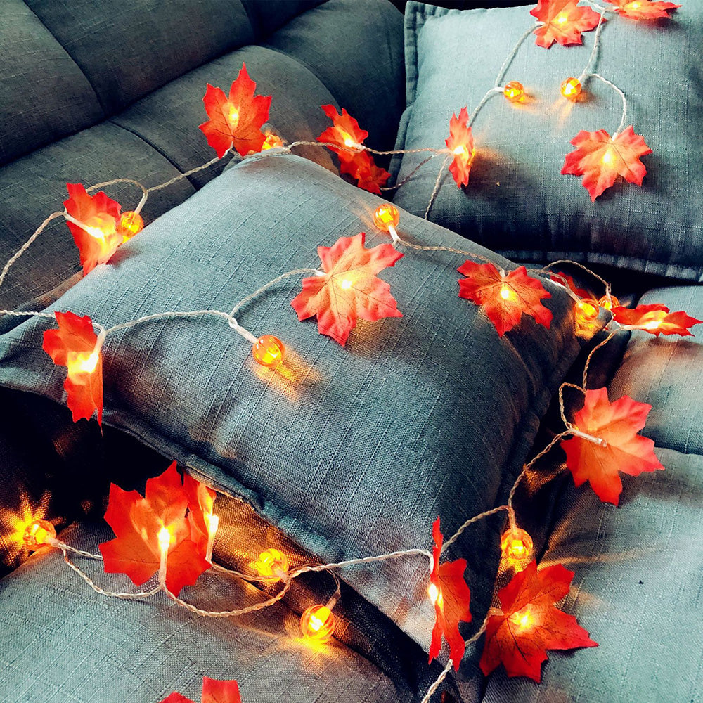 Fall Garland String Lights for Bedroom Party and Wedding Decor view 9