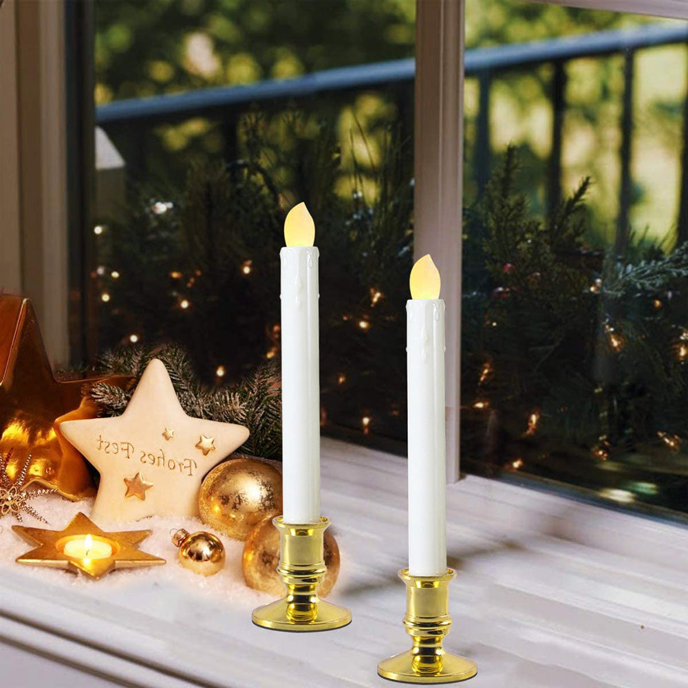 LED Taper Flickering Flameless Candles for Home Table and Party Decor view 4