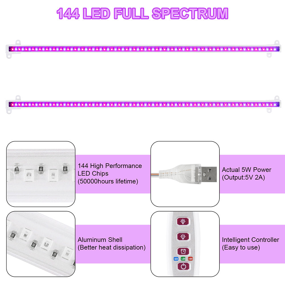 LED Grow Light Strips for Indoor Plants Seedlings and Herb Shelves view 13