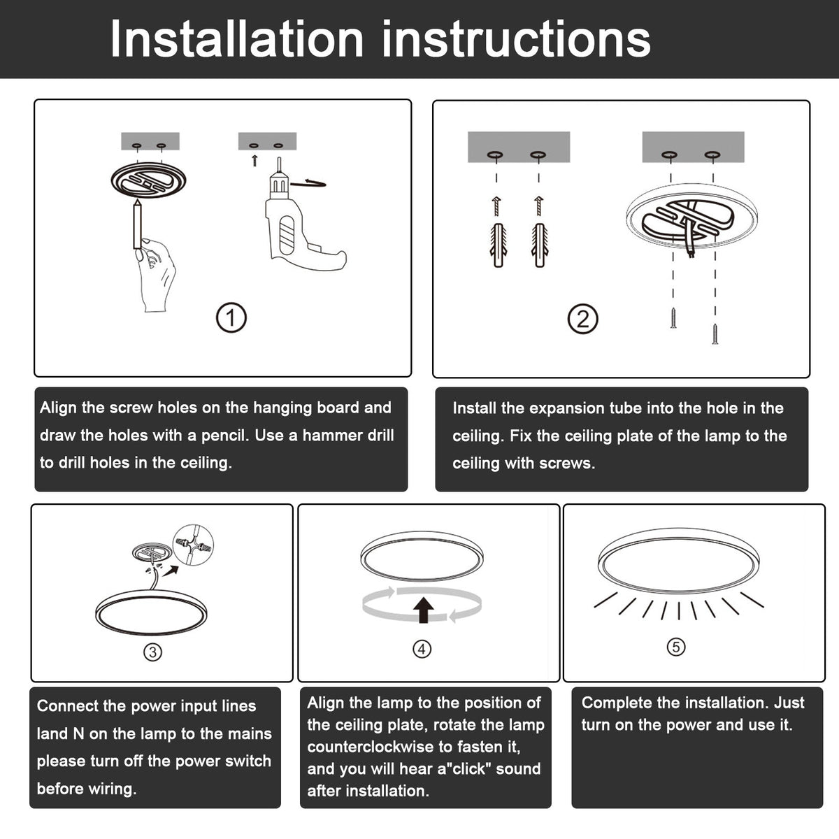 WiFi and Bluetooth Smart LED Ceiling Light Flush Mount for Bedroom view 11