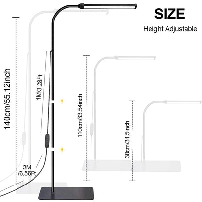 LED Floor Lamp Color Temperature Adjustable 10 Levels for Living Room view 12