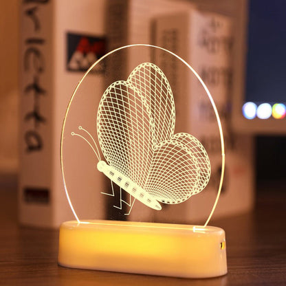 3D Illusion Night Lights Lamp for Bedroom Hallway and Bathroom view 12