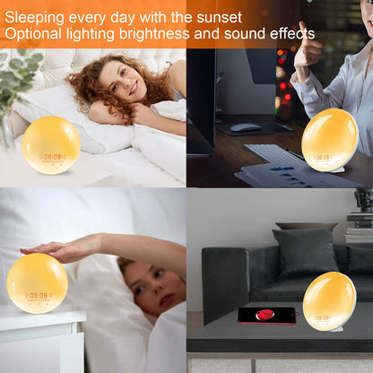 WiFi Smart Sunrise Alarm Clock Smart Wake Up Light for Bedroom view 11