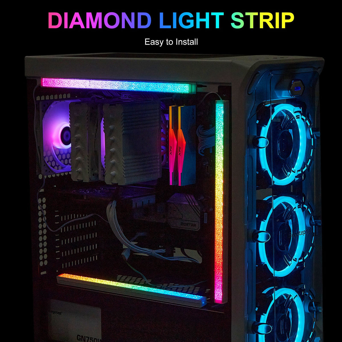 ARGB LED Strip for PC with 5V 3 pin for Gaming PC Case Lighting view 9