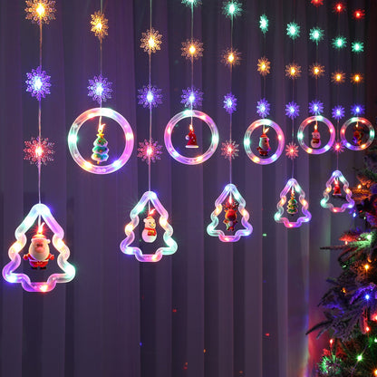 3M 100 LED Christmas Window Curtain Lights for Window and Party Decor view 3