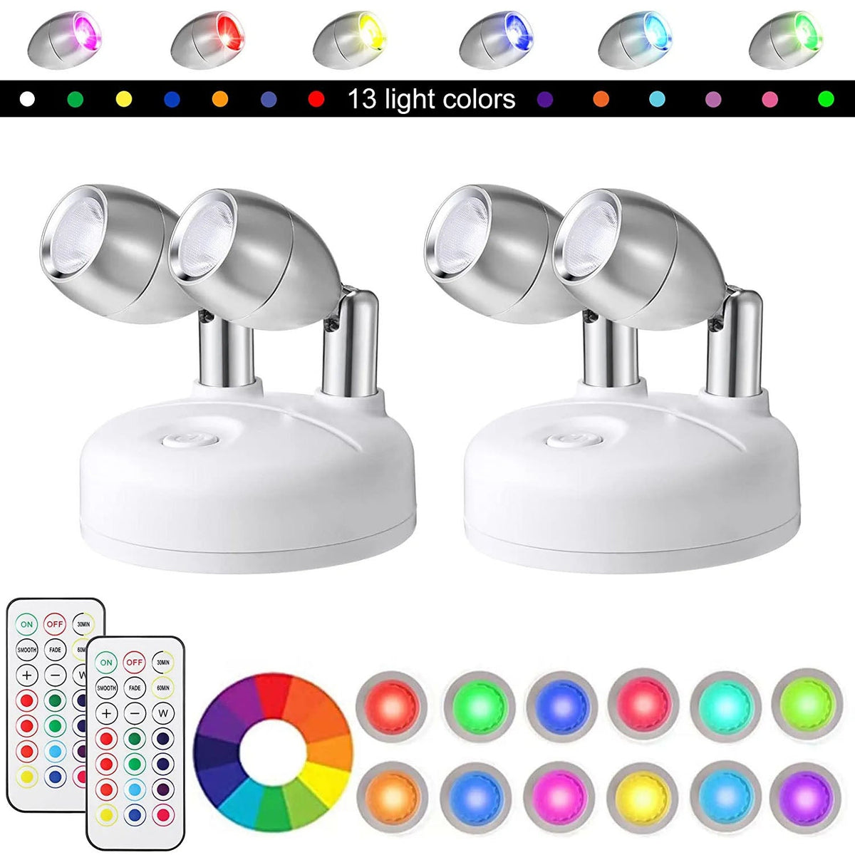 RGB Wireless Spotlight for Accent Lighting Shelves and Displays view 11