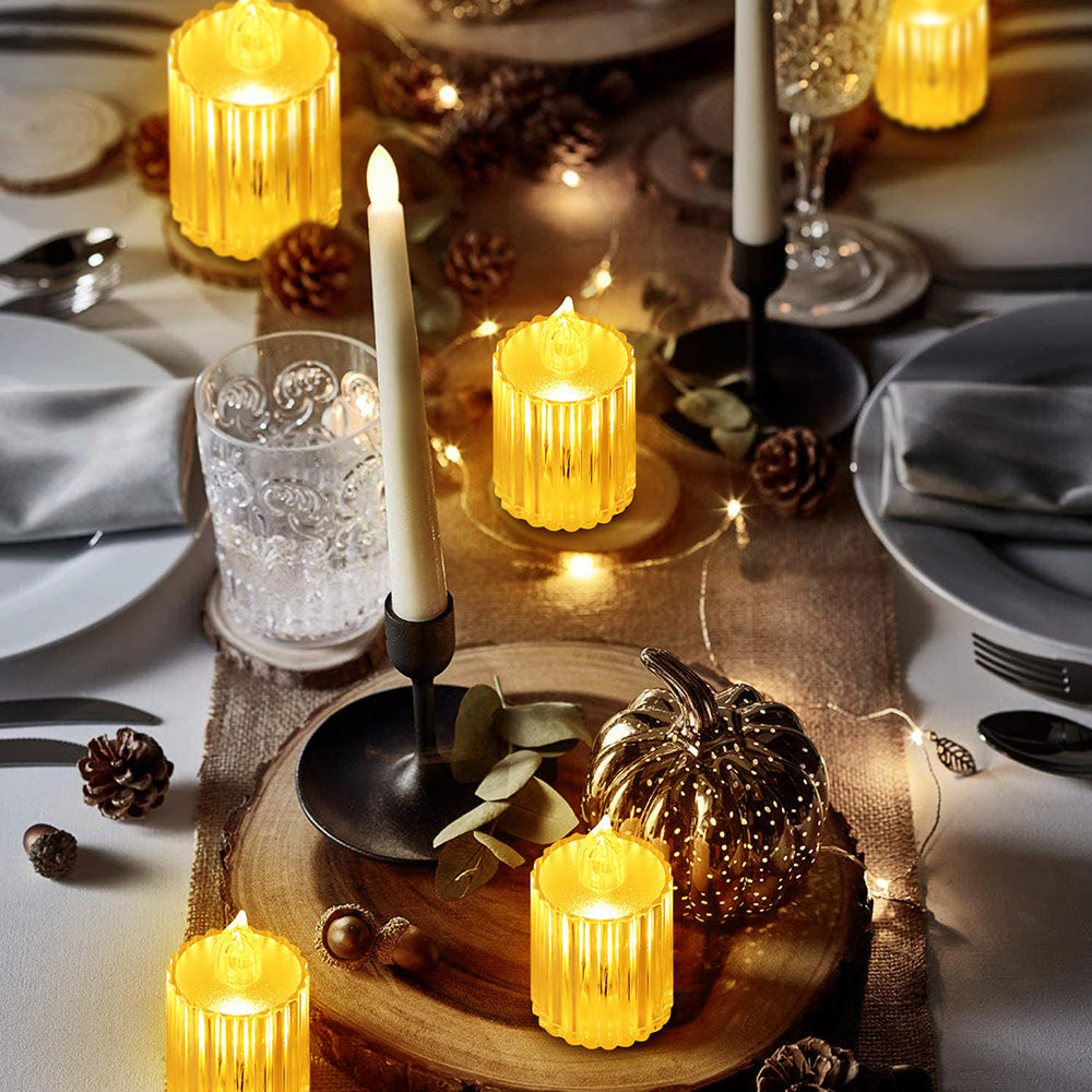 Flameless Crystal Acrylic Candle Lights for Home Table and Party Decor view 8