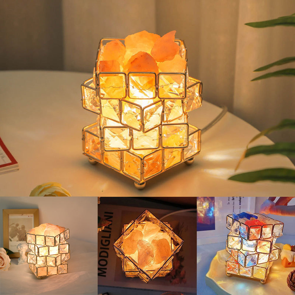 Crystal Night Light Table Lamp for Bedroom Nightstand and Desk view 2