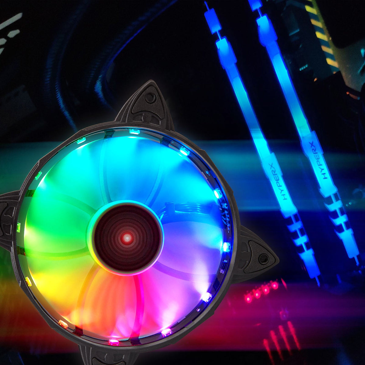 RGB Dreamcolor LED Computer Cooling Fan for Gaming PC Case Cooling view 11