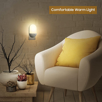 Wall Plug in PIR Motion Sensor LED Night Light Lamp for Bedroom view 11