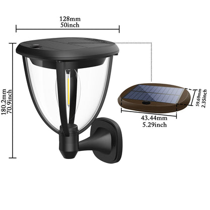 3 in 1 Solar Post Light Photocell Wall Lights for Garden and Patio view 13