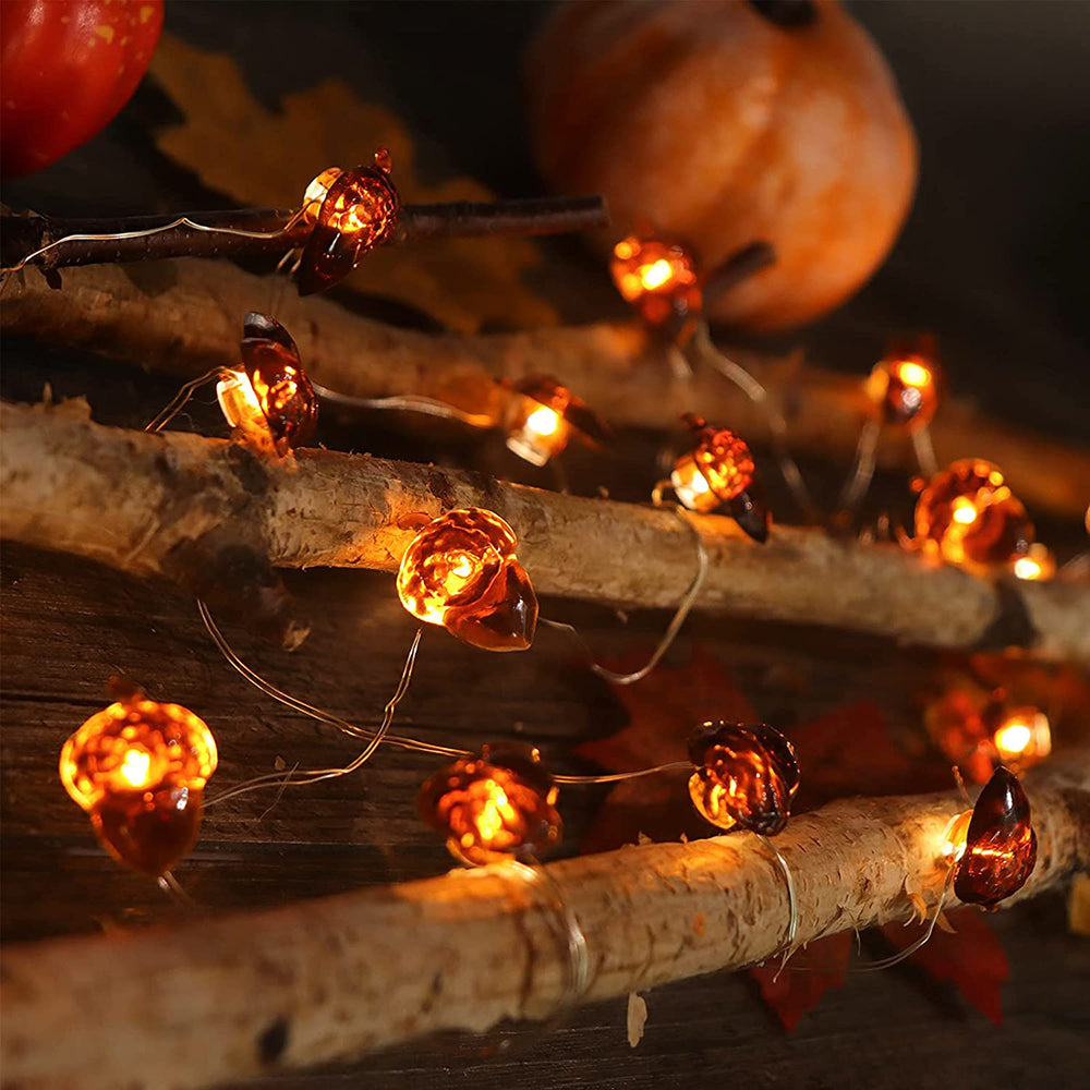 Gold Leaves String Lights 2M 6.5FT 20 LEDs for Bedroom and Party Decor view 11